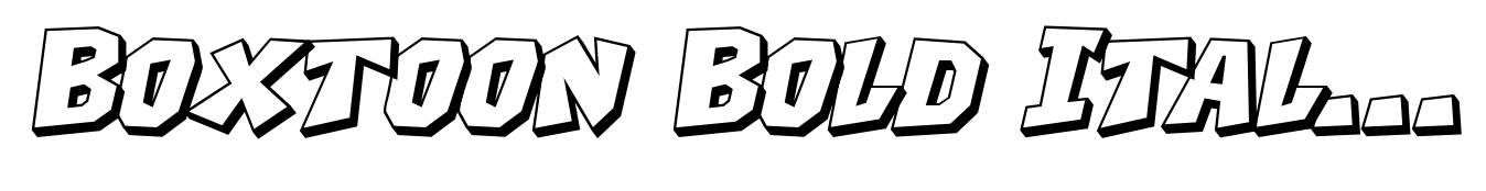 Boxtoon Bold Italic Extrude